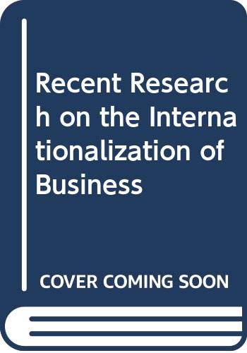 9789155408749: Recent Research on the Internationalization of Business
