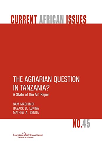 Stock image for The Agrarian Question in Tanzania? A State of the Art Paper for sale by PBShop.store US