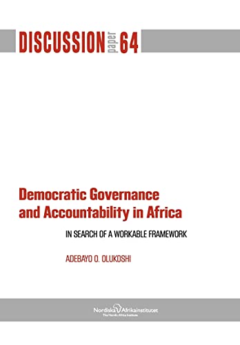 9789171067012: Democratic Governance and Accountability in Africa: In Search of a Workable Framework