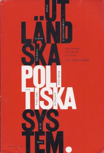 Stock image for Utlandska Politiska System (Swedish Edition) Rutger Lindahl and Jonas Hinnfors Och Maria Oskarson for sale by CONTINENTAL MEDIA & BEYOND