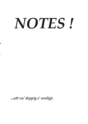 Beispielbild fr Notes !: . att va' deppig e' oroligt (Swedish Edition) zum Verkauf von Lucky's Textbooks