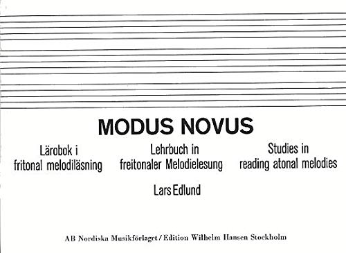 Beispielbild fr Modus Novus - Studies in reading atonal melodies zum Verkauf von BooksRun