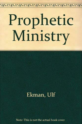 Beispielbild fr Prophetic Ministry zum Verkauf von WorldofBooks