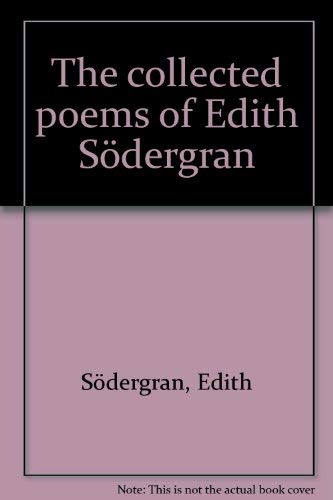 9789185412174: The Collected poems of Edith Södergran