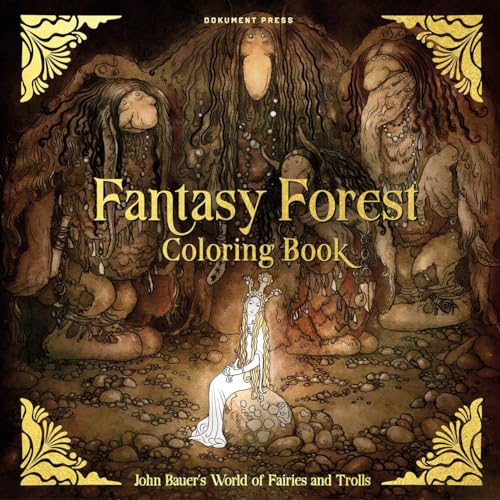 9789188369895: Fantasy Forest Coloring Book: John Bauer's World of Fairies and Trolls