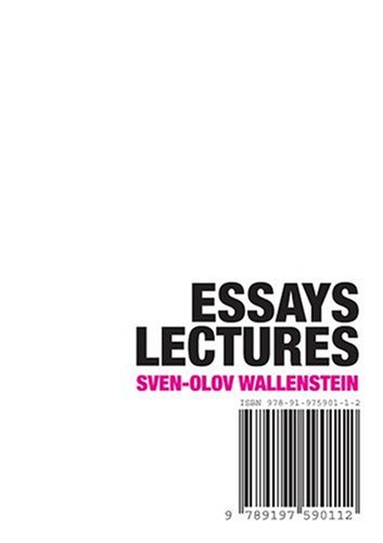 Essays, Lectures (9789197590112) by Sven-Olov Wallenstein