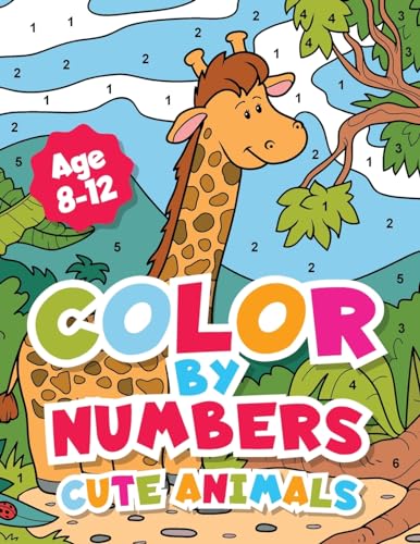 9789198865912: Color By Numbers Cute Animals for kids 8-12 Years old.: Adorable Coloring Activity For Boys and Girls With Fun and Easy Animal Coloring Pages.