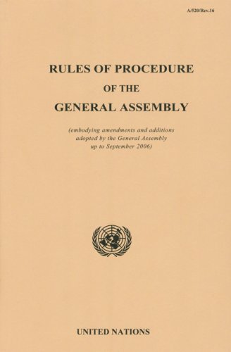 Rules of Procedure of the General Assembly (9789211011579) by United Nations