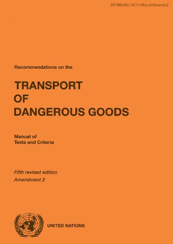 Beispielbild fr Recommendations on the Transport of Dangerous Goods: Manual of Tests and Criteria zum Verkauf von Blackwell's