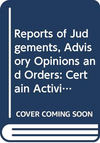9789211573169: Reports of Judgments, Advisory Opinions and Orders (Bilingual Edition): (Costa Rica v. Nicaragua), order of 2 February 2017 (Reports of judgments, advisory opinions and orders, 2017)