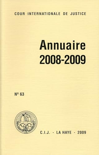 9789212700854: Cour Internationale de Justice: Annuaire 2008 to 2009