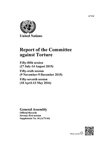 Stock image for Report of the Committee Against Torture for sale by PBShop.store US