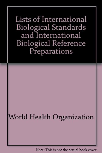 Biological Substances: International Standards an (9789241540490) by World Health Organization