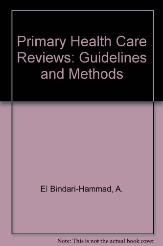 Imagen de archivo de Primary Health Care Reviews : Guidelines and Methods a la venta por Better World Books