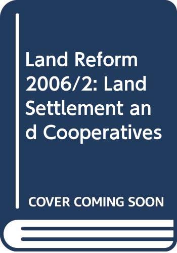 9789250055916: Land Reform 2006/2: Land Settlement and Cooperatives