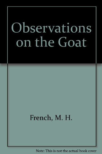 9789251008485: Observations on the goat (FAO agricultural studies, 1480)