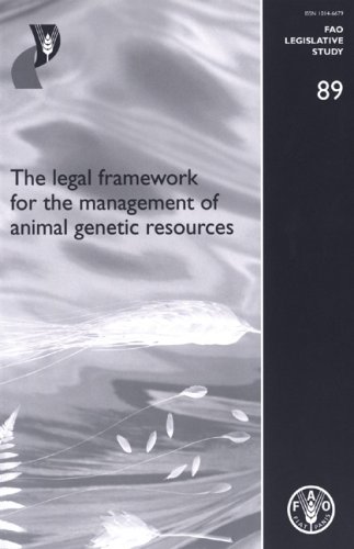 9789251054338: The legal framework for the management of animal genetic resources: FAO Legislative Study. 89