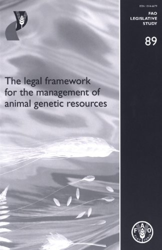9789251054338: The Legal Framework For the Management of Animal Genetic Resources (FAO Legislative Studies)