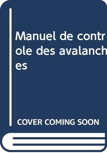 Beispielbild fr Manuel de contrle des avalanches (FAO conservation des sols 5) zum Verkauf von Bernhard Kiewel Rare Books