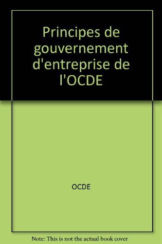 Beispielbild fr Principes de gouvernement d'entreprise de l'OCDE zum Verkauf von medimops