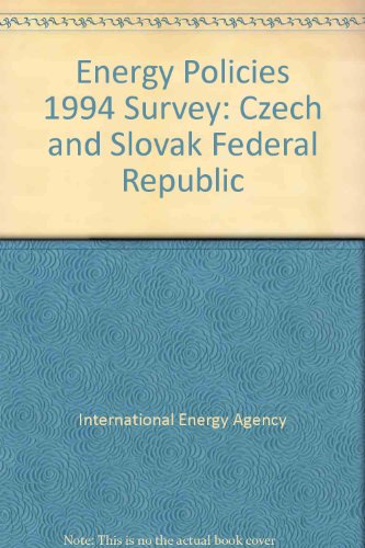 Imagen de archivo de Energy Policies of the Czech Republic, 1994 Survey a la venta por dsmbooks