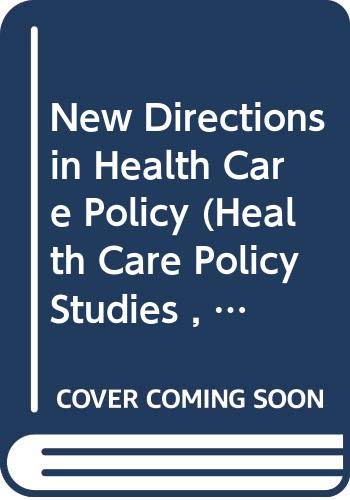 New Directions in Health Care Policy (9789264145450) by Organisation For Economic Co-Operation And Development