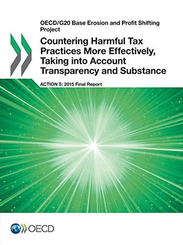 Beispielbild fr OECD/G20 Base Erosion and Profit Shifting Project Countering Harmful Tax Practices More Effectively, Taking into Account Transparency and Substance, Action 5 - 2015 Final Report zum Verkauf von Wonder Book