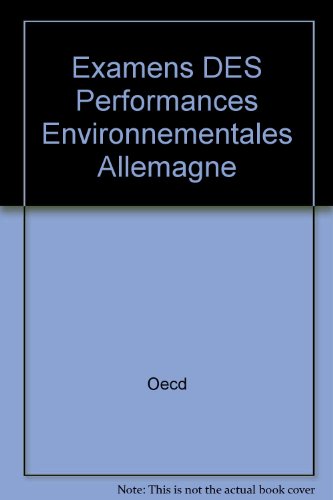 Stock image for Examens DES Performances Environnementales Allemagne for sale by medimops