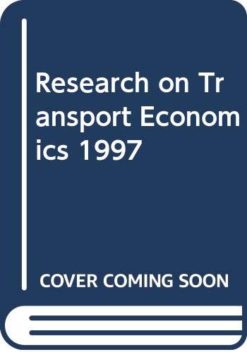 Imagen de archivo de Research on Transport Economics: 1997 Edition Volume 29 a la venta por Phatpocket Limited