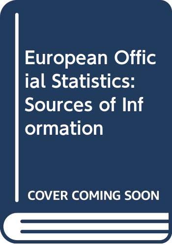 Stock image for European Official Statistics for sale by Better World Books Ltd