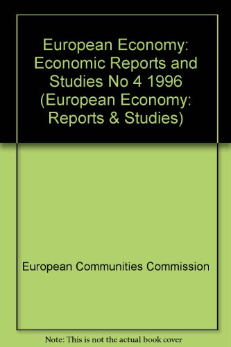 Imagen de archivo de European Economy: Economic Reports and Studies No 4 1996 (European Economy) a la venta por Buchpark