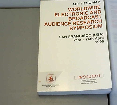 Stock image for Worldwide Electronic and Broadcast Audience Research Symposium for sale by P.C. Schmidt, Bookseller