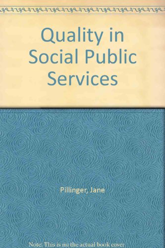 Quality in Social Public Services (9789289700665) by Pillinger, Jane