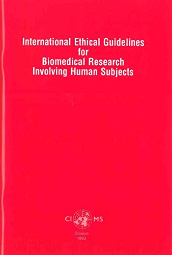 Stock image for International Ethical Guidelines for Biomedical Research Involving Human Subjects for sale by The Book Exchange