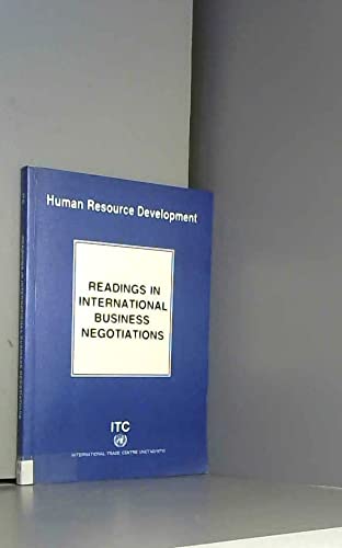 Imagen de archivo de Readings in international business negotiations (Human resource development) a la venta por Wonder Book