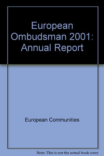 European Ombudsman 2001: Annual Report (9789295010192) by Unknown Author
