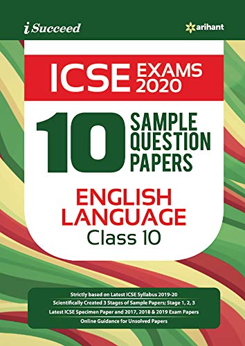 Stock image for 10 Sample Question Papers Icse English Language Class 10 2019-20 (Old Edition) for sale by Books Puddle