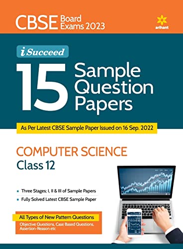 Stock image for I SUCCEED 15 SAMPLE QUESTION PAPERS COMPUTER SCIENCE CLASS 12 (2023) for sale by Books Puddle