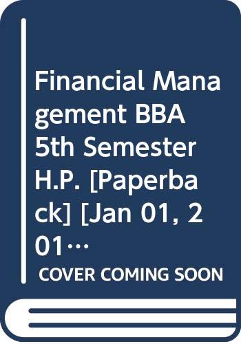 9789327211726: Financial Management BBA 5th Semester H.P.