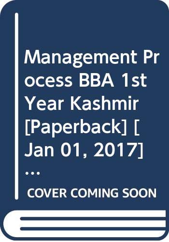 Stock image for Management Process BBA 1st Year Kashmir for sale by Books Puddle