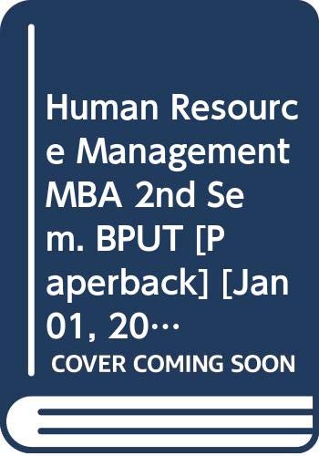 Stock image for Human Resource management 2nd Sem. MBA BPUT for sale by Books Puddle