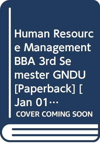 9789327231274: Human Resource Management BBA 3rd Semester GNDU