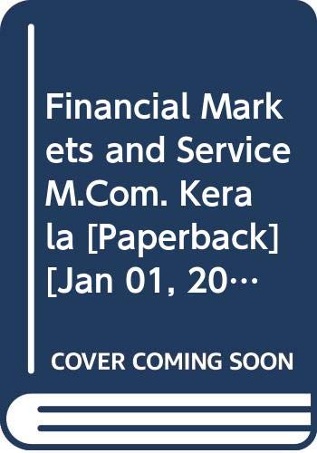Stock image for Financial Markets and Service M.Com. Kerala for sale by Books Puddle