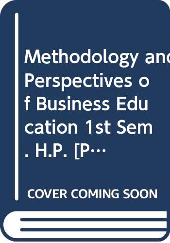 Immagine dell'editore per Methodology and Perspectives of Business Education 1st Sem. H.P. venduto da Biblios