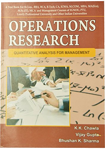 Imagen de archivo de Operations Research - Quantitative Analysis for Management a la venta por Books Puddle