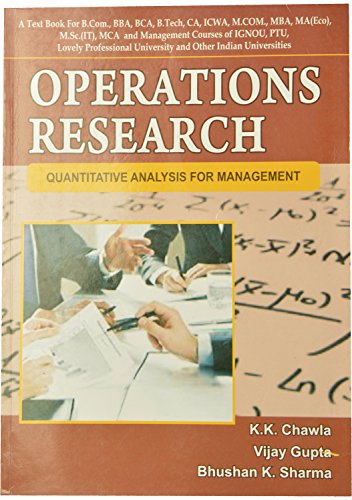 Stock image for Operations Research - Quantitative Analysis for Management for sale by Books Puddle