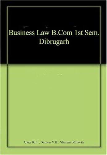 9789327244816: Business Law B.Com 1st Sem. Dibrugarh