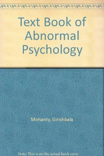 Stock image for A Textbook of Abnormal Psychology and Behaviour Disorders for sale by Books Puddle