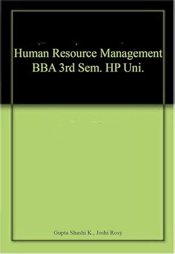 Stock image for Human Resource Management BBA 3rd Sem. HP Uni. for sale by Books Puddle