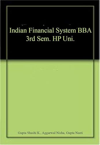 Stock image for Indian Financial System BBA 3rd Sem. HP Uni. for sale by Books Puddle